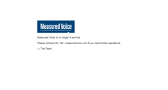 Desktop Screenshot of measuredvoice.com
