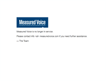 Tablet Screenshot of measuredvoice.com